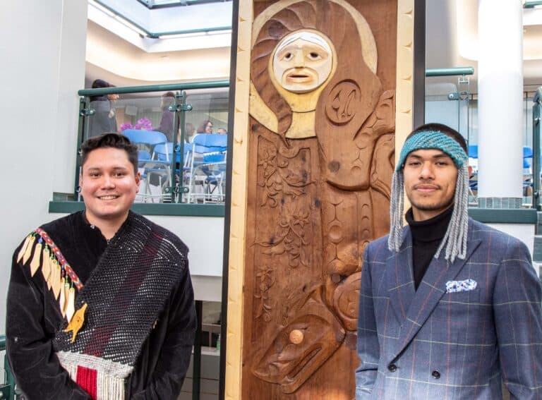 Jonas Jones and Nish Carving Tsleil-Waututh Public Art Ceremony