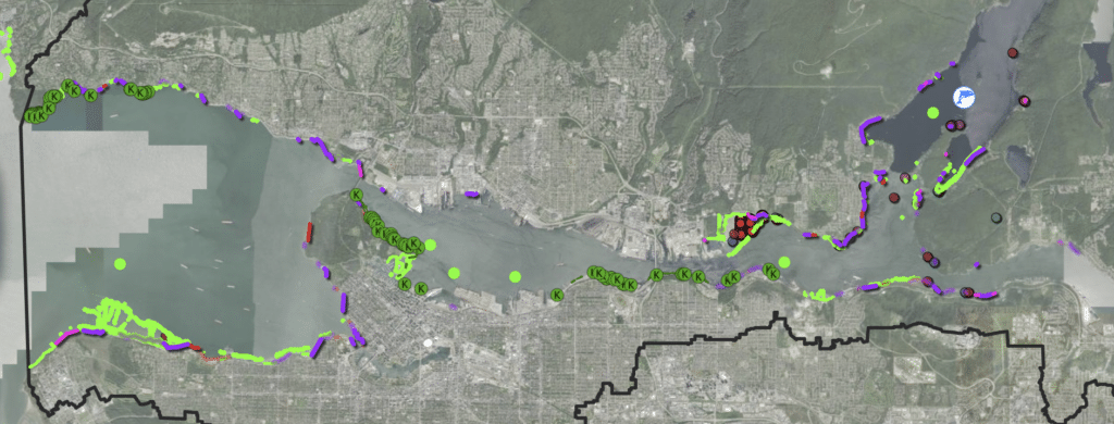 Tsleil-Waututh Nation's Stewardship Initiatives Map