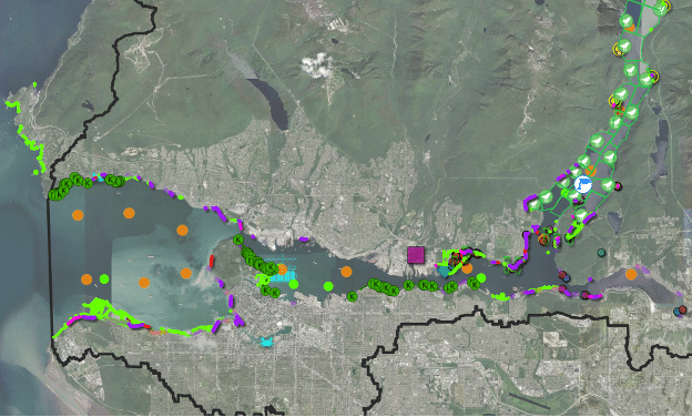 Tsleil-Waututh Nation's Stewardship Initiatives Map