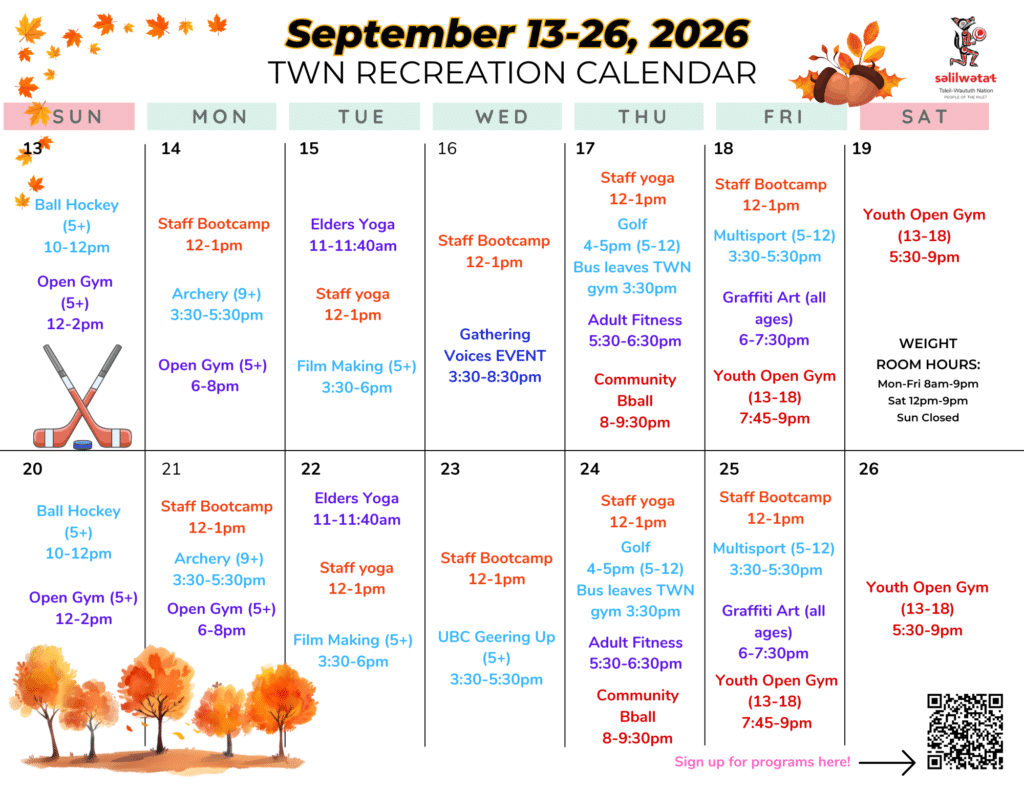 Biweekly Calendar Sept 13-26